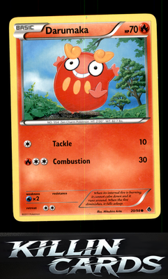 Darumaka 20/98 Pokemon Common Emerging Powers Card NM