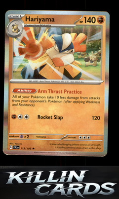 Hariyama 113/193 Pokemon Rare SV02: Paldea Evolved Card NM
