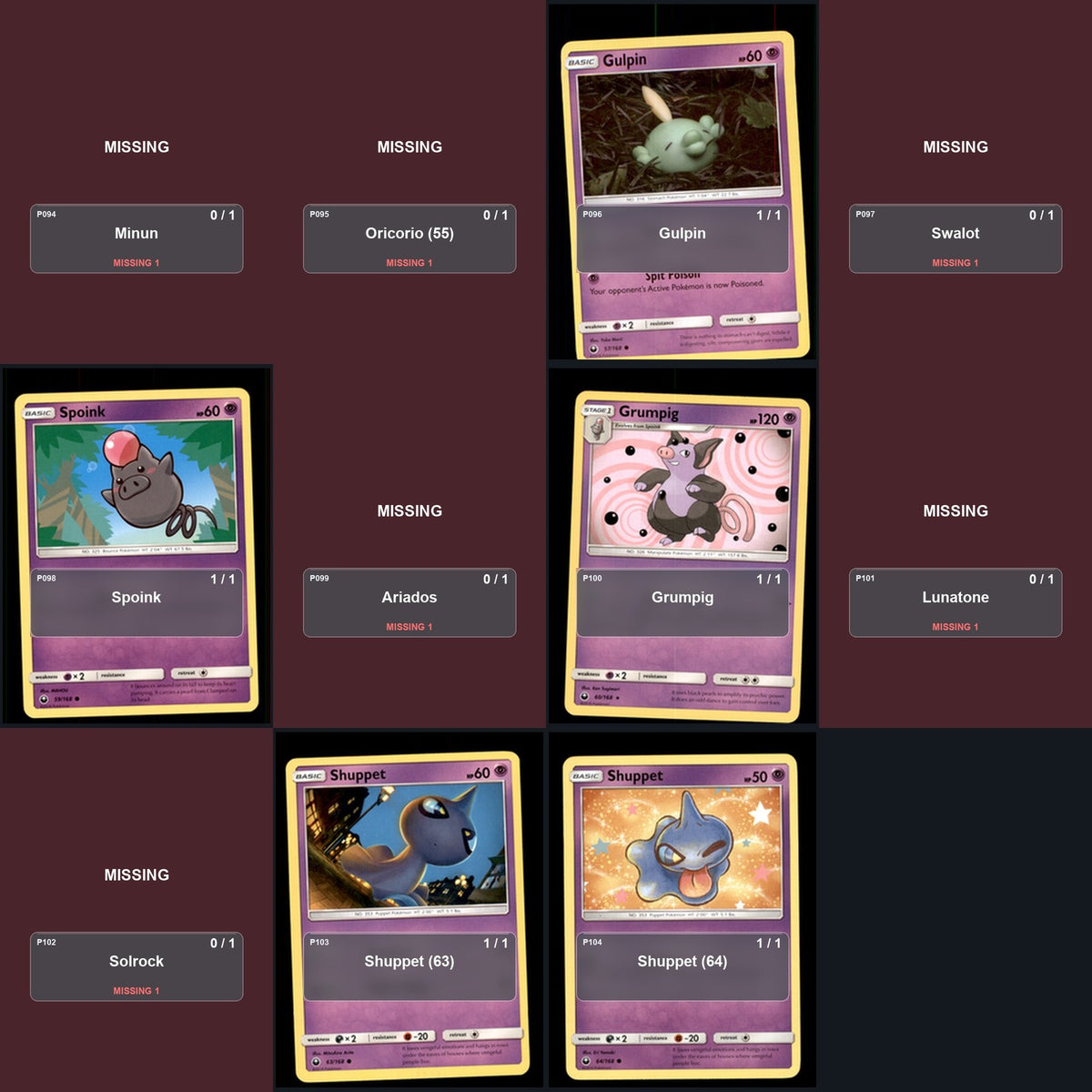 Pokemon TCG SM - Celestial Storm C/UC/R Standard Set 70 Cards