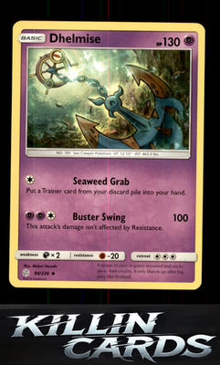 Dhelmise 98/236 Pokemon Uncommon SM - Cosmic Eclipse Card NM