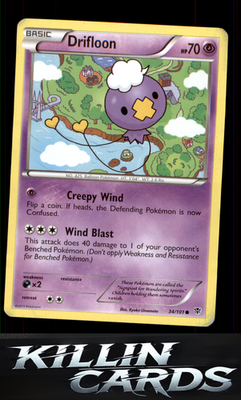 Drifloon 34/101 Pokemon Common Plasma Blast Card NM