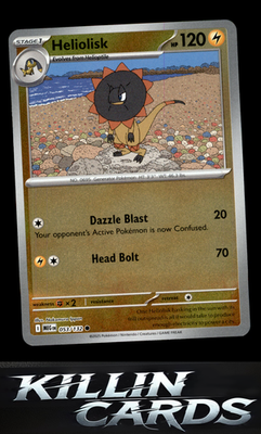 Reverse Holofoil Heliolisk 053/132 Pokemon Common ME01: Mega Evolution Card NM