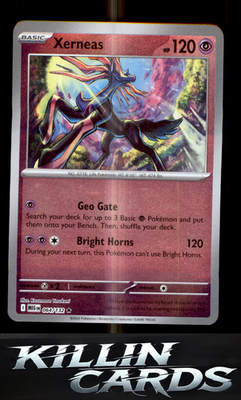 Reverse Holofoil Xerneas 064/132 Pokemon Rare ME01: Mega Evolution Card NM
