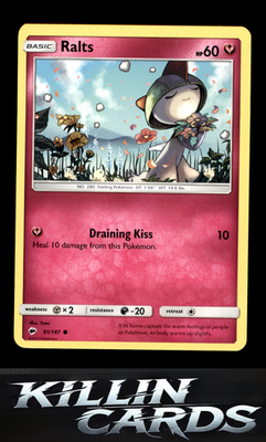 Ralts 91/147 Pokemon Common SM - Burning Shadows Card NM