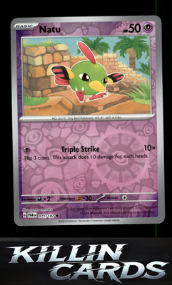Reverse Holofoil Natu 071/182 Pokemon Common SV04: Paradox Rift Card NM
