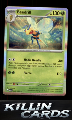 Beedrill 015/165 Pokemon Rare SV: Scarlet & Violet 151 Card NM