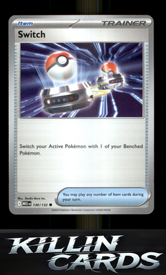 Switch 130/132 Pokemon Common ME01: Mega Evolution Card NM