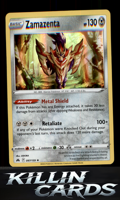 Zamazenta 097/159 Pokemon Holo Rare SWSH: Crown Zenith Card NM