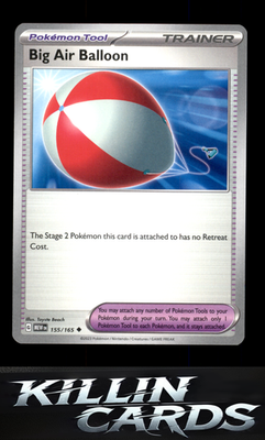 Big Air Balloon 155/165 Pokemon Uncommon SV: Scarlet & Violet 151 Card NM