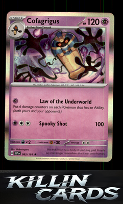 Cofagrigus 083/191 Pokemon Rare SV08: Surging Sparks Card NM