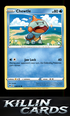 Chewtle 038/185 Pokemon Common SWSH04: Vivid Voltage Card NM