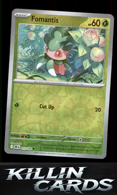 Reverse Holofoil Fomantis 013/182 Pokemon Common SV10: Destined Rivals Card NM