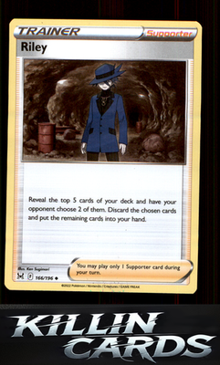 Riley 166/196 Pokemon Uncommon SWSH11: Lost Origin Card NM