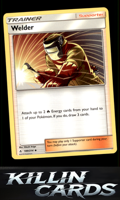 Welder 189/214 Pokemon Uncommon SM - Unbroken Bonds Card NM