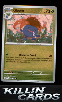 Reverse Holofoil Gloom 002/094 Pokemon Common ME02: Phantasmal Flames Card NM
