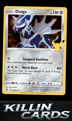 Dialga 020/025 Pokemon Holo Rare Celebrations Card NM