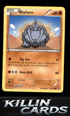 Rhyhorn 60/146 Pokemon Common XY Base Set Card LP