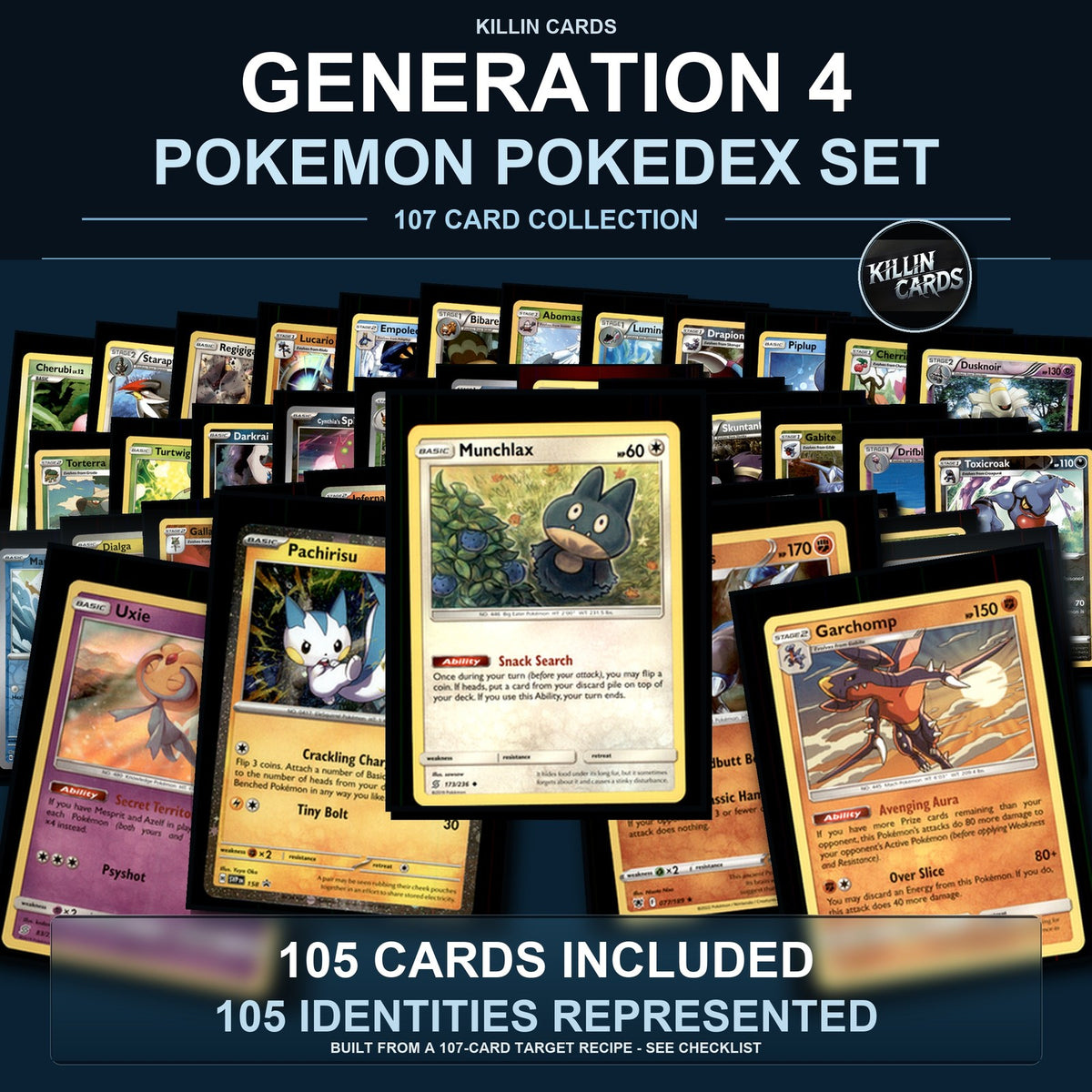 Pokemon TCG Generation 4 Pokemon Pokedex Set 105 Cards Collection