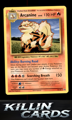 Arcanine 18/108 Pokemon Rare XY - Evolutions Card LP