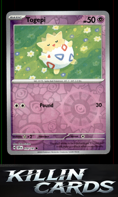 Reverse Holofoil Togepi 070/191 Pokemon Common SV08: Surging Sparks Card NM