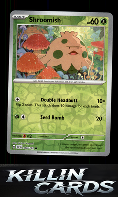 Reverse Holofoil Shroomish 006/162 Pokemon Common SV05: Temporal Forces Card NM