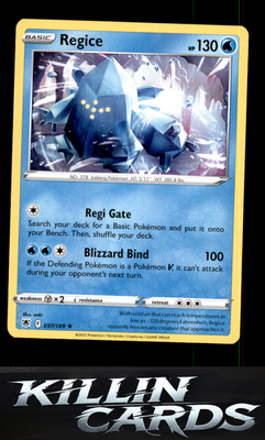 Regice 037/189 Pokemon Rare SWSH10: Astral Radiance Card NM