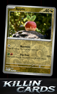 Reverse Holofoil Applin 138/191 Pokemon Common SV08: Surging Sparks Card NM