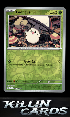 Reverse Holofoil Foongus 010/159 Pokemon Common SV09: Journey Together Card NM