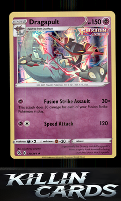 Dragapult 130/264 Pokemon Holo Rare SWSH08: Fusion Strike Card NM