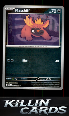 Reverse Holofoil Maschiff 057/084 Pokemon Common ME05: Pitch Black Card NM