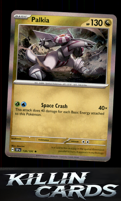Palkia 136/191 Pokemon Rare SV08: Surging Sparks Card NM