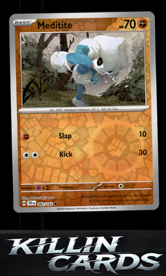 Reverse Holofoil Meditite 082/162 Pokemon Common SV05: Temporal Forces Card NM