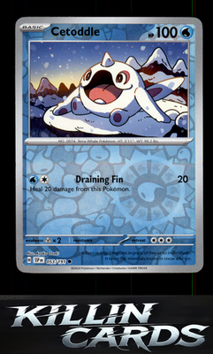 Reverse Holofoil Cetoddle 053/191 Pokemon Common SV08: Surging Sparks Card NM