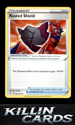 Rusted Shield 061/072 Pokemon Uncommon Shining Fates Card NM