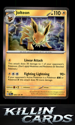 Jolteon 029/131 Pokemon Rare SV: Prismatic Evolutions Card NM