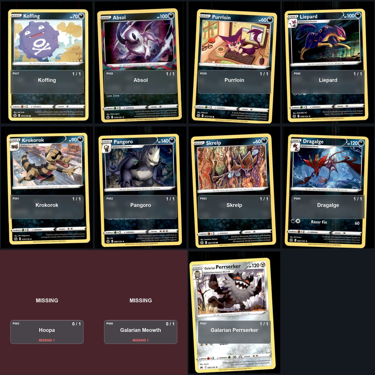 Pokemon TCG SWSH: Crown Zenith C/UC/R Standard Set 90 Cards