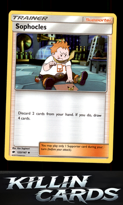 Sophocles 123/147 Pokemon Uncommon SM - Burning Shadows Card NM