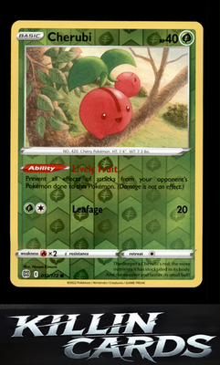 Reverse Holofoil Cherubi 012/172 Pokemon Common SWSH09: Brilliant Stars Card NM