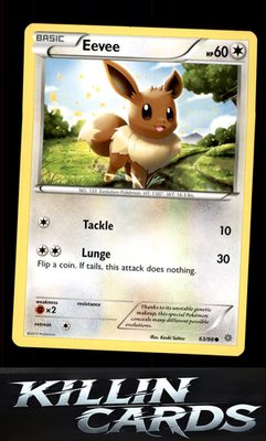 Eevee 63/98 Pokemon Common XY - Ancient Origins Card NM