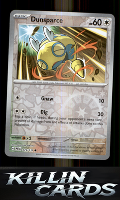 Reverse Holofoil Dunsparce 079/131 Pokemon Common SV: Prismatic Evolutions Card
