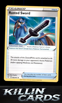 Rusted Sword 062/072 Pokemon Uncommon Shining Fates Card NM