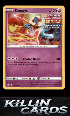 Deoxys 120/264 Pokemon Holo Rare SWSH08: Fusion Strike Card NM