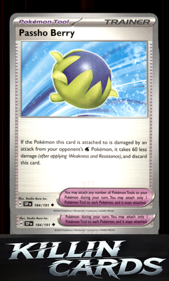 Passho Berry 184/191 Pokemon Uncommon SV08: Surging Sparks Card LP