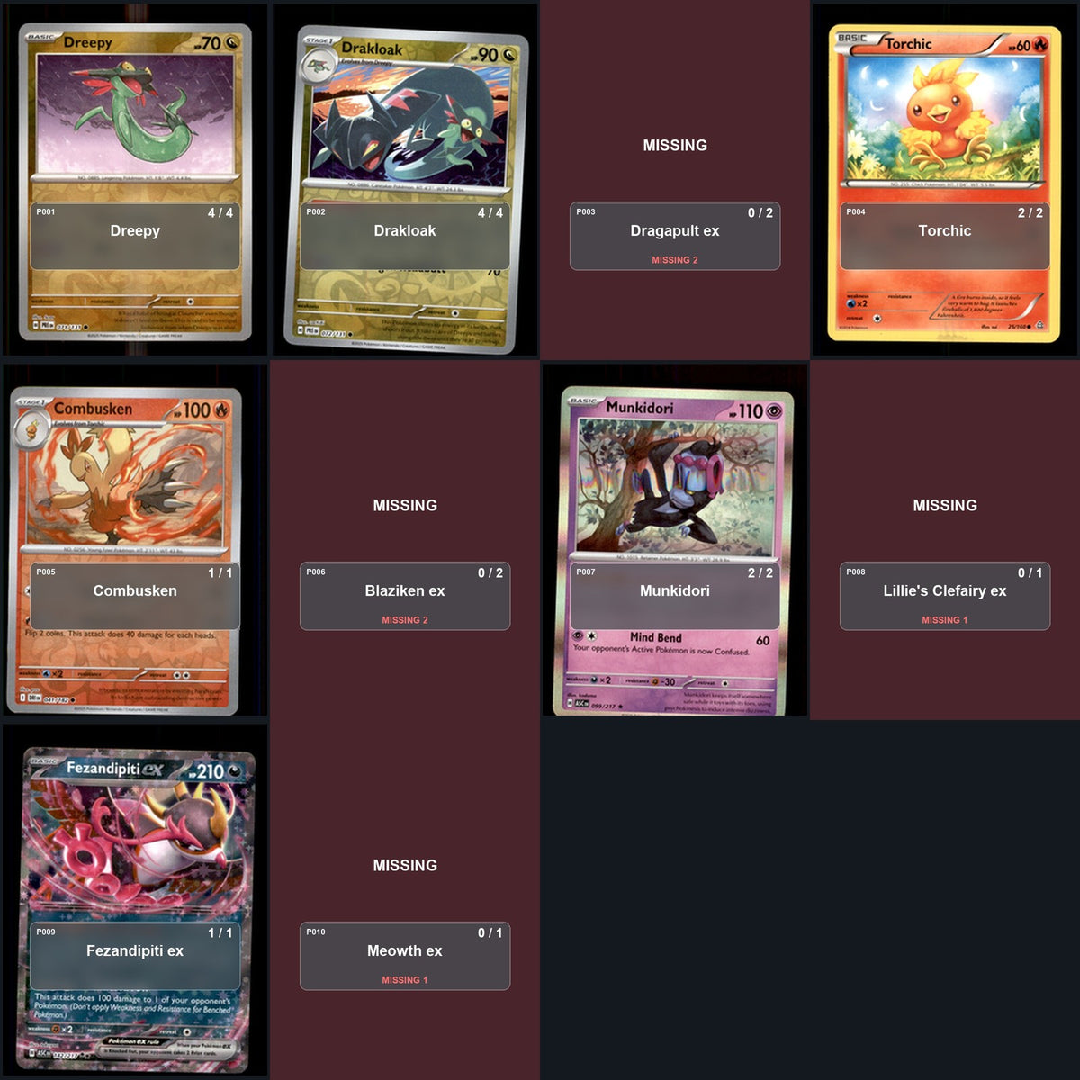 Partial Pokemon TCG NAIC 2026, New Orleans Dragapult Blaziken Decklist 53 Cards Deck