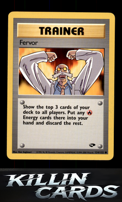 Fervor 124/132 Pokemon Common Gym Challenge Card LP