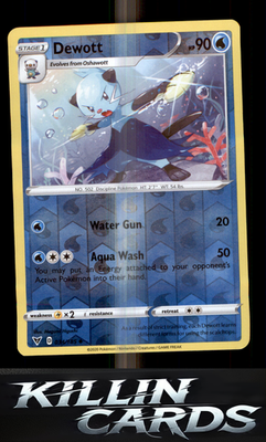 Reverse Holofoil Dewott 034/185 Pokemon Uncommon SWSH04: Vivid Voltage Card NM