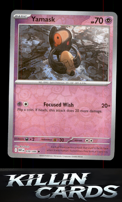 Reverse Holofoil Yamask 039/086 Pokemon Common SV: White Flare Card NM