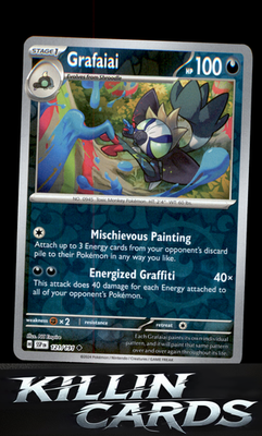 Reverse Holofoil Grafaiai 121/191 Pokemon Uncommon SV08: Surging Sparks Card NM