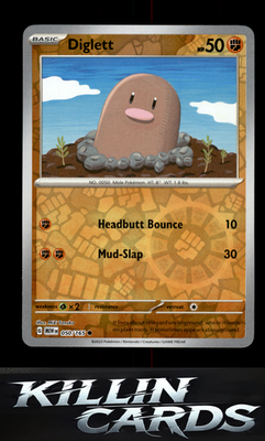 Reverse Holofoil Diglett 050/165 Pokemon Common SV: Scarlet & Violet 151 Card NM