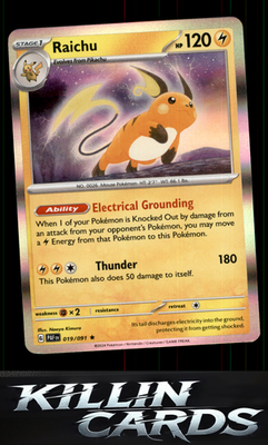 Raichu - 019/091 (Paldean Fates) 019/091 Pokemon Rare Deck Exclusives Card NM